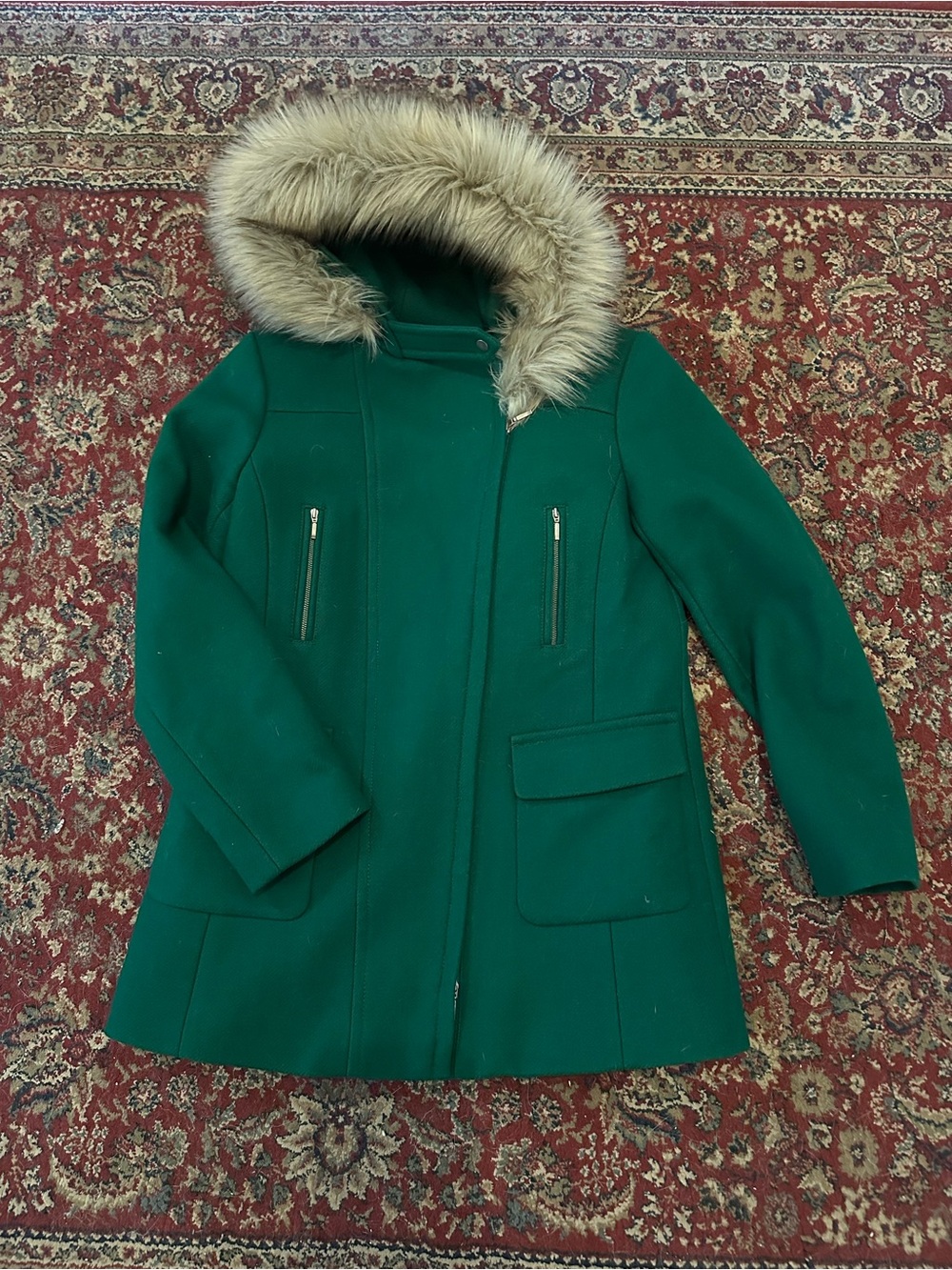 Talbots Kelly Green wool coat